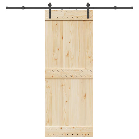 Sliding Door Hardware Kit 213.5 cm Steel Black 4009711