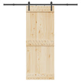 Sliding Door Hardware Kit 213.5 cm Steel Black 4009711