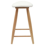 Dining Chairs 2 pcs Natural 46 x 37 x 63 cm Solid Rubber Wood 42020464