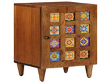 Bathroom Furniture Set with Shelf 5 pcs Walnut Solid Mango Wood 3310093