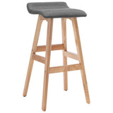 Bar Stools 2 pcs Dark Grey Fabric 249577