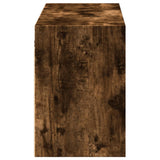 TV Wall Cabinet with LED Lights Smoked Oak 130x31x45 cm 852303