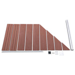 WPC Fence Set 1 Square + 1 Slanted 273x186 cm Brown 3054430