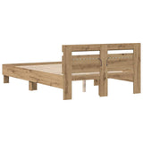 Bed Frame Artisan oak 135 x 190 cm Engineered wood 3333955