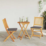 Folding Chair 2 pcs Grey 49 x 57.5 x 92cm Solid Acacia wood 42000954