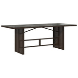 9 Piece Garden Dining Set with Cushions Brown Poly Rattan 3212491