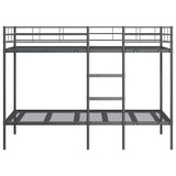 Bunk Bed without Mattress Black 90x190 cm Single Steel 42000321