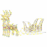 Reindeer Pull Sleigh Warm White 30 x 12 x 54.5 cm PET 42018970