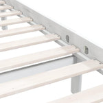 Bed Frame without Mattress White Solid Wood Small Single 810043