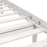 Bed Frame without Mattress White Solid Wood Small Single 810043