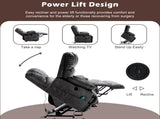 Electric Power Lift Recliner Chair Sofa with Massage and Heat for Elderly, 2 Side Pockets, USB Ports WF293635GAA