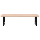 Basin Shelf Wall Mounted Steel and Solid Wood Oak 3302467