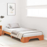 Bed Frame Wax Brown 75 x 190 cm Solid Pine Wood 872889