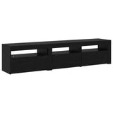 TV Cabinet 2 pcs Black Oak 180 x 35 x 40 cm Engineered Wood 3332505