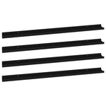 Wall Shelves 4 pcs Black 115x9x3 cm 326671