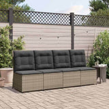 Garden Sofa with Cushion Grey Poly Rattan 3394478