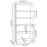 Highboard HAMAR Solid Wood Pine Light Grey 3100941