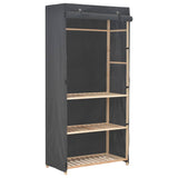 3-Tier Wardrobe Grey 79x40x170 cm Fabric 248187