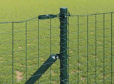 Fence Post 12 pcs Green Powder-coated steel 42012738