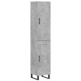 Highboard Concrete Grey 34.5x34x180 cm Engineered Wood 3199133