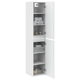 Wall-mounted Bathroom Cabinet White 33 x 34.5 x 160 cm 890512