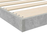 Floor Bed Frame Concrete Grey 80 x 200 cm Engineered Wood 893535