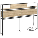 Storage Headboard with Shelf Sonoma oak 120 cm Engineered wood 859631