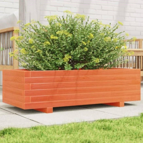 ZNTS Garden Planter Wax Brown 90x40x26.5 cm Solid Wood Pine 847335