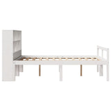 Bookcase Bed without Mattress White 120x200 cm Solid Wood Pine 3322015