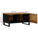 Coffee Table 80x50x40 cm Solid Wood Mango&Engineered Wood 350635
