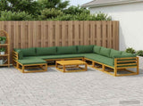 Sofa Set 9 pcs Natural Solid Acacia Wood 3417265