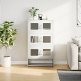 Highboard White 68x39x123 cm Steel 853355