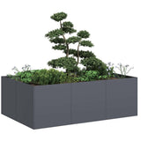 Planter Anthracite 120x80x40 cm Steel 860747