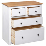 Sideboard White and natural wood Solid pine wood Medium Storage 282657