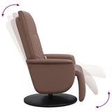 Massage Recliner Chair with Footrest Brown Faux Leather 356514
