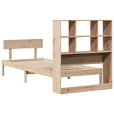 Bookcase Bed without Mattress 90x200 cm Solid Wood Pine 3321802