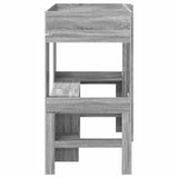 Loft Bed Frame with Desk with Storage Grey Sonoma 90 x 200 cm 3410456