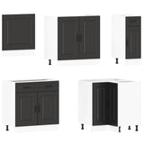 ZNTS 11 Piece Kitchen Cabinet Set Kalmar Black Engineered Wood 3314912