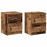 Bedside Cabinets 2 pcs with 2 Drawers Old Wood 40x36x50 cm 858800
