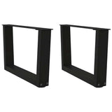 Coffee Table Legs V-Shape 2 pcs Black 60x cm Steel 4012612