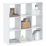 Bookcase White 102x32x102 cm Engineered Wood 852816