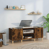 Record Cabinet Smoked Oak 121x38x48 cm Engineered Wood 831930