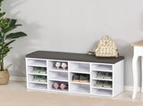 Multi-Storage Shoe Rack w/ 14 Compartments Cushion Moving Shelves Solid Frame Foot Pads Home Office T3398P329948