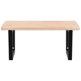 Basin Shelf Wall Mounted Steel and Solid Wood Oak 3302463