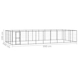 Outdoor Dog Kennel Steel 43.56 m 3082316