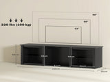 65" TV Stand, with LED Lights and Storage - Black T3398P344787