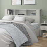 Headboard Cabinet Concrete Grey 200x18.5x104.5 cm 811956