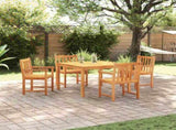 Garden Dining Set 5 pcs Brown Solid Acacia wood 3375646