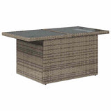 Sofa Set with Cushion with Storage 9 pcs Grey Poly Rattan 3349055