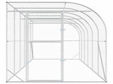 Against Wall Chicken Coop Silver 600 x 200 x 215 cm 3434732